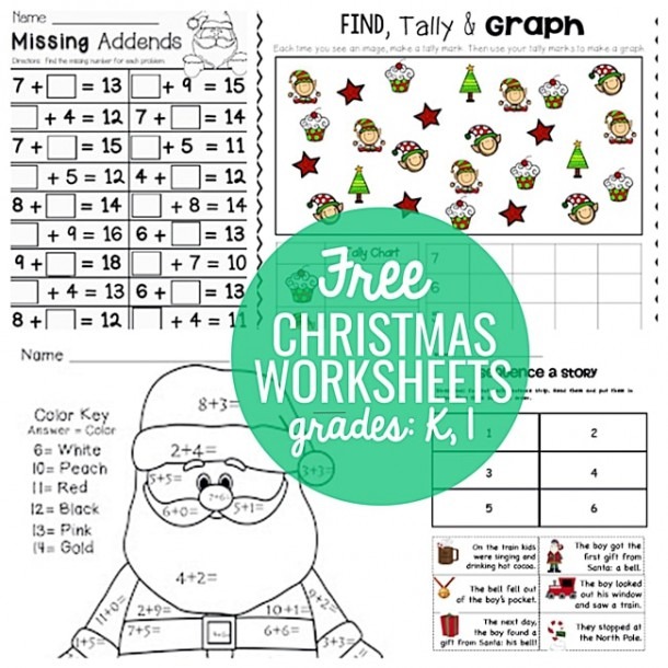 23 Festive Christmas Worksheets For K   1st