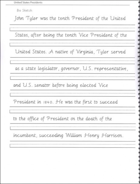 45 United States Presidents Character Writing Worksheets Getty