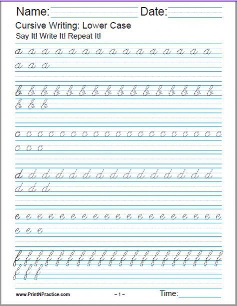 50  Cursive Writing Worksheets     Alphabet  Sentences  Advanced