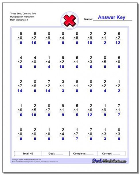 844 Free Multiplication Worksheets For Third  Fourth And Fifth Grade