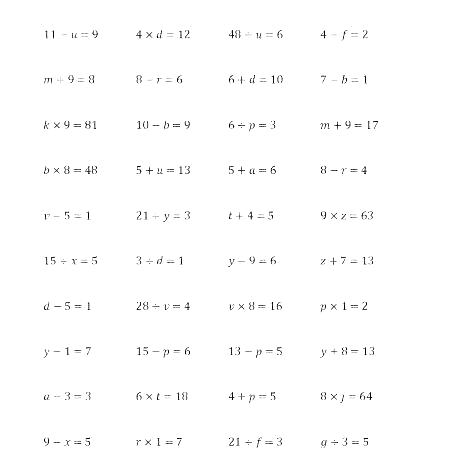 Algebra 8th Grade Worksheets     Charleskalajian Com