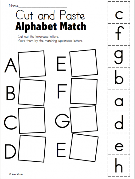 Alphabet Match A To E     Free Worksheets