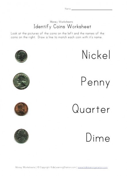 Coin Names Worksheet  Quarter  Dime  Nickel And Penny