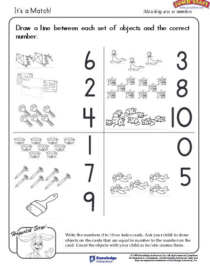 Worksheets Count And Match