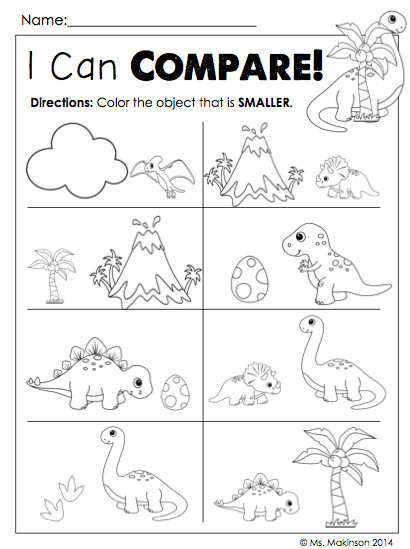 Dinosaur Literacy And Math Activities
