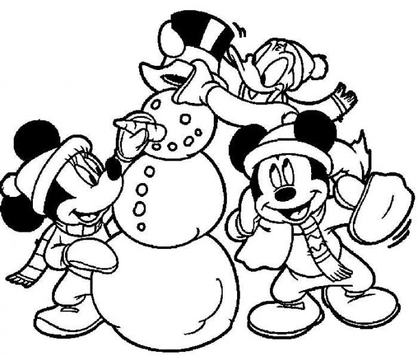 Disney Winter Coloring Pages Free Printable