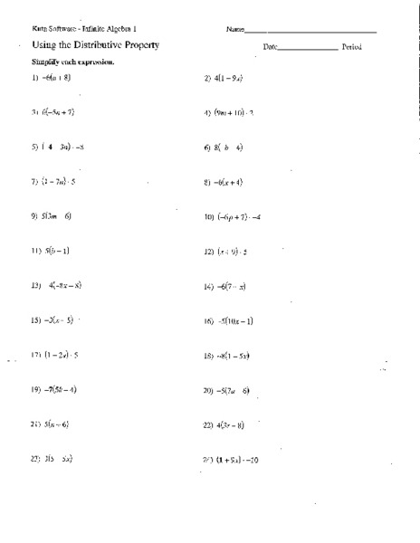 Properties Of Numbers Worksheet 7th Grade