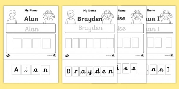 Editable Name Writing Practice Worksheet