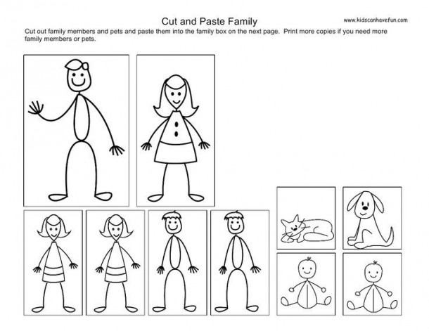 Family Events Kindergarten Worksheet
