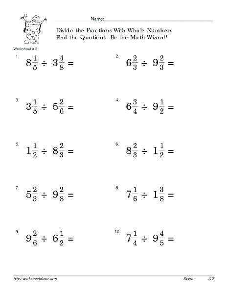 Fraction Quiz Worksheets     Odmartlifestyle Com