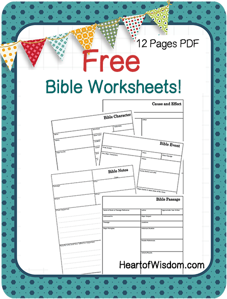 Bible Character Study Worksheets