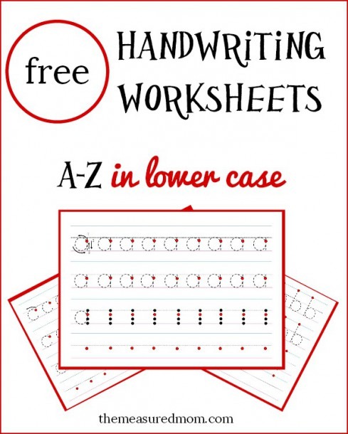Free Lowercase Handwriting Worksheets On Four Lines