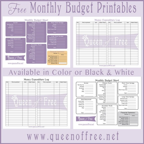 Free Printable Budget Forms