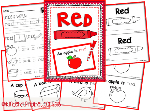 Free Printables For The Color Red By Kinderalphabet Com