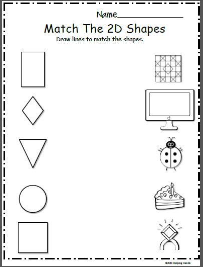 Free Shapes Math Worksheet