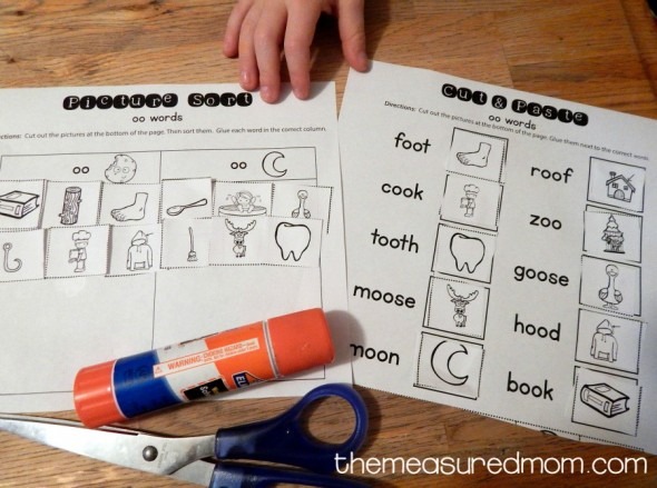 Free Worksheets For Oo Words