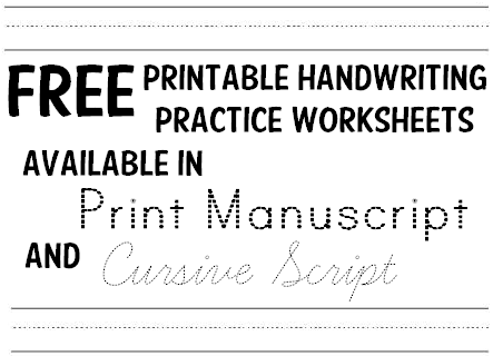 Handwriting Practice Worksheets