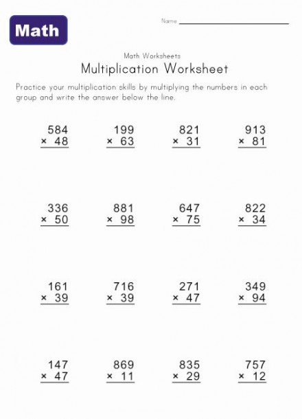 Hard Multiplication Sheets Printable