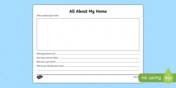 Houses And Homes  All About My Home Worksheet   Worksheet  Worksheet