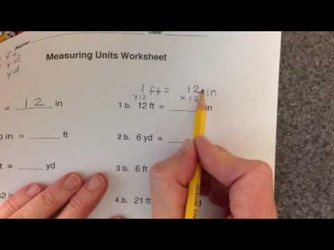 Measuring Units Worksheet