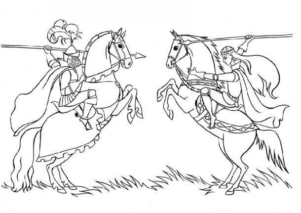 Medieval Times Worksheets Horse    Printable Coloring Pages For Kids