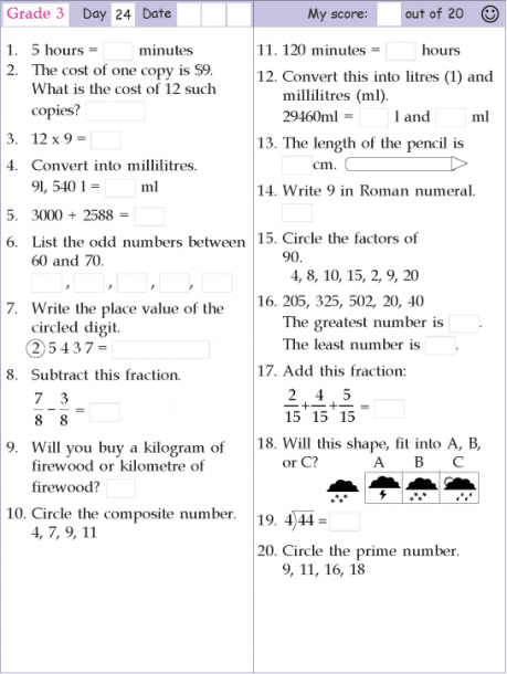 Easy 3rd Grade Math Worksheets