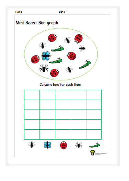 Mini Beast Bar Graph Teacher Worksheet Free Print Ks1