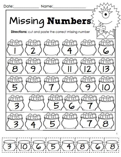 Missing Number Worksheet For Kids  1