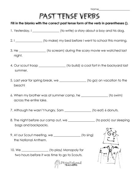 Past Tense Verbs Practice  Including Irregulars   Good Practice