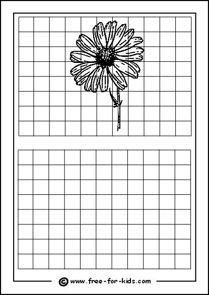 Practice Drawing Grid With Flower In 2019