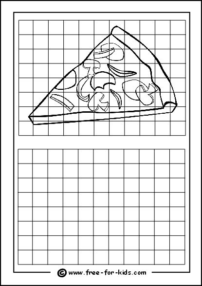 Practice Drawing Grid With Slice Of Pizza