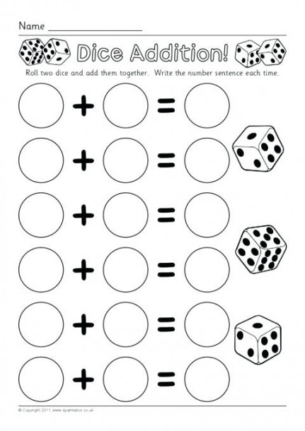 Preview Dice Addition Worksheets Counting Math
