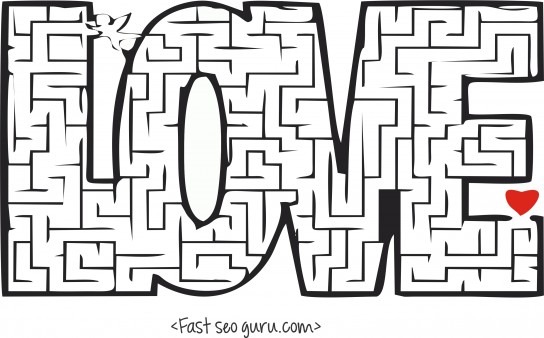 Printable Valentines Day Mazes Puzzles Worksheets