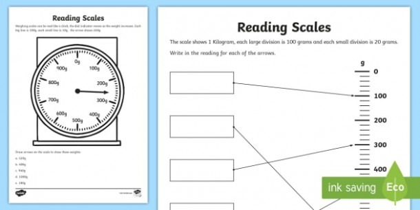 Reading Scales Worksheet