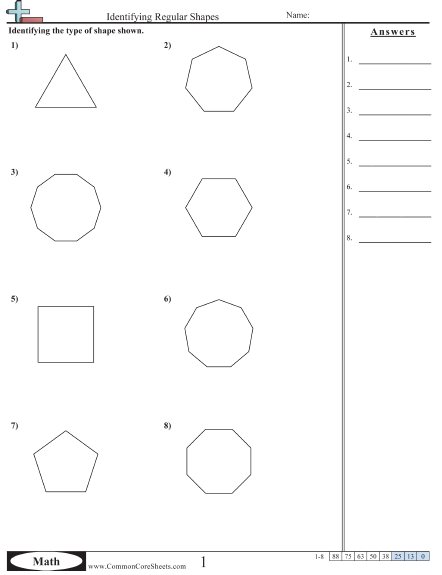 Shapes Worksheets