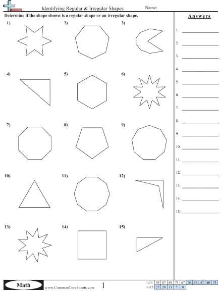 Shapes Worksheets