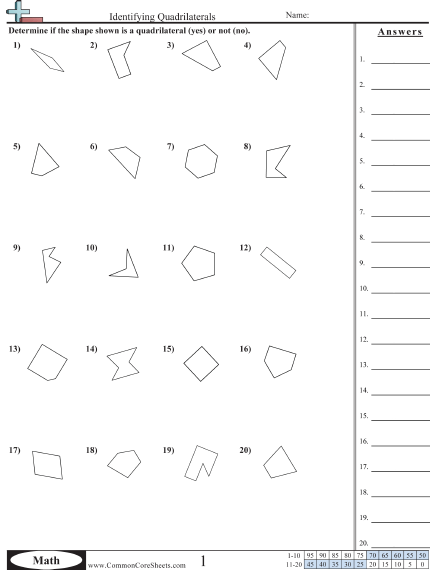 Shapes Worksheets