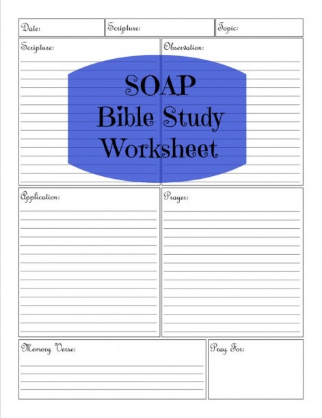 Soap Bible Study Worksheet