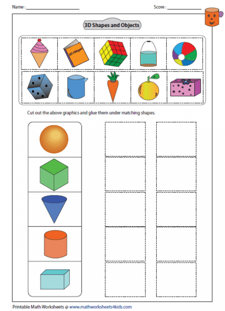 Solid 3d Shapes Worksheets