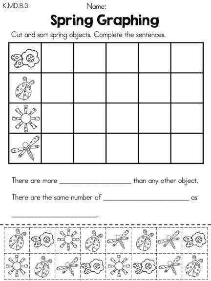 Spring Kindergarten Math Worksheets