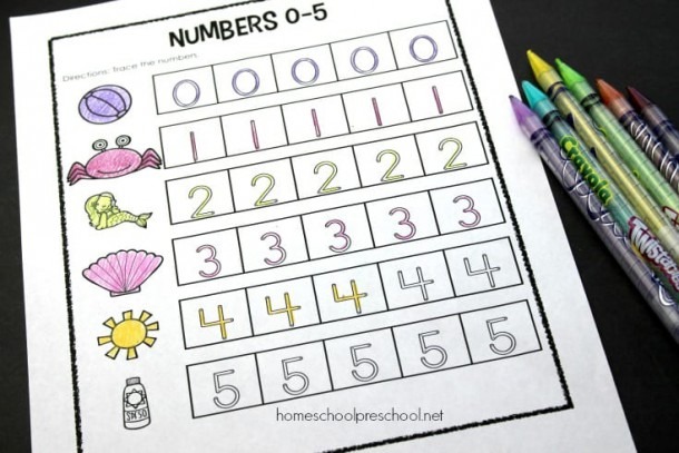 Totschool And Preschool Number Worksheets Counting 0