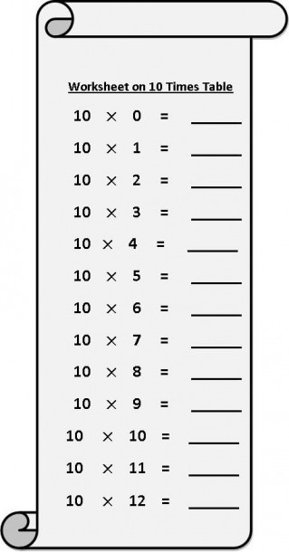 Worksheet On 10 Times Table Can Be Printed Out  Homeschoolers Can