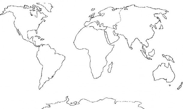World Map Outline Blank     Heresthething Me
