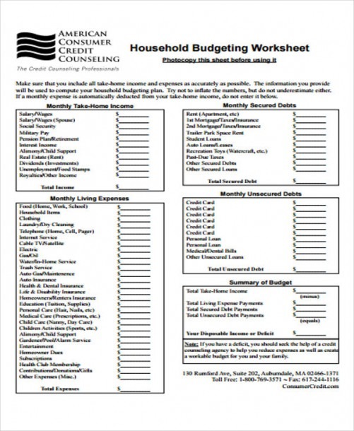 12  Home Budget Templates