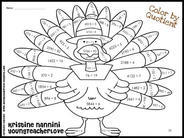 13 Enjoyable Thanksgiving Color By Number Worksheets