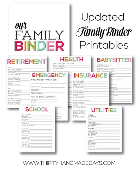 20  Printables To Help Organize Your Life