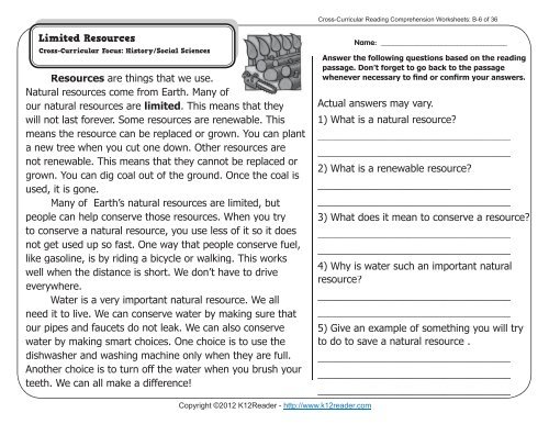 2nd Grade Reading Comprehension Worksheets