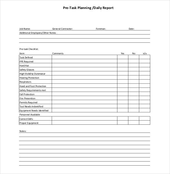 64  Daily Report Templates