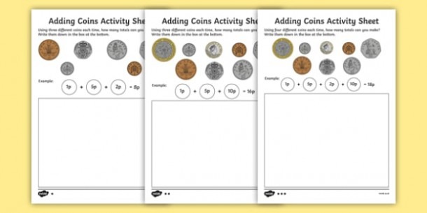 Adding Coins Worksheet