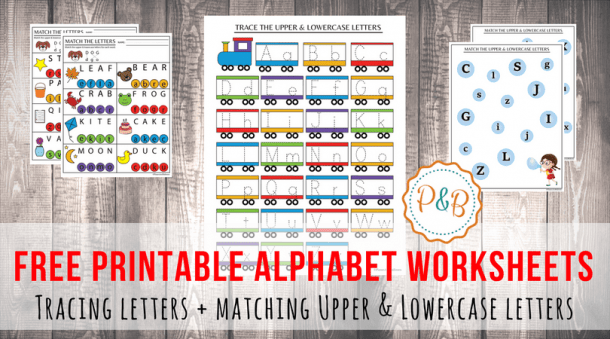 Alphabet Worksheets Free Printable  Tracing   Matching Letters